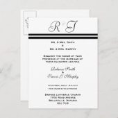 Invitation - Ligne noire (Devant / Derrière)