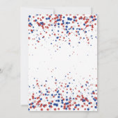 Invitation Ligne Patriotique Rouge Blanc & Baby shower Échéan (Dos)