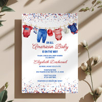 Ligne Patriotique Tout le Baby shower américain