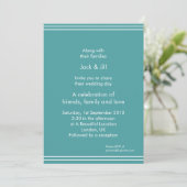 Invitation Ligne simple (aqua) 5x7 (Debout devant)