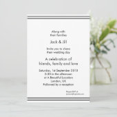 Invitation Ligne simple (blanc) 5x7 (Debout devant)