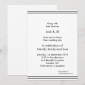 Invitation Ligne simple (blanc) 5x7 (Devant / Derrière)