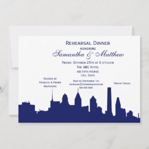 Invitation Ligne Skyline de la marine de Philadelphie - Répét