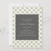 Invitation Lignes Crème de Mariage de Style Moderne Milieu de (Devant)