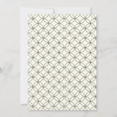 Invitation Lignes Crème de Mariage de Style Moderne Milieu de (Dos)