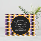 Invitation Lignes de formes géométriques de la partie d'Hallo (Debout devant)