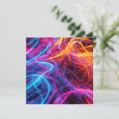 Invitation Lignes de néon (Debout devant)