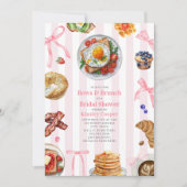 Invitation Lignes + Fête des mariées de brunch (Devant)