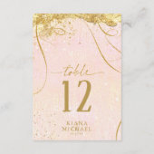 Invitation Lignes fines Gold Abstrait Mariage Blush ID867 (Dos)