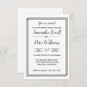 Invitation Lignes géométriques modernes-3x5 Fiançailles Invit (Devant / Derrière)