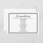 Invitation Lignes géométriques modernes - Hébergements (Devant / Derrière)