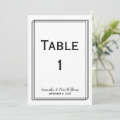 Invitation Lignes géométriques modernes - Numéros de tableau (Debout devant)