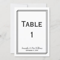 Lignes géométriques modernes - Numéros de tableau