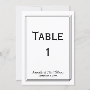 Invitation Lignes géométriques modernes - Numéros de tableau