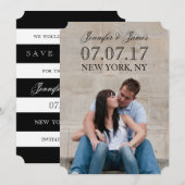 INVITATION LIGNES MODERNES ÉCONOMIES DE PHOTO DE %PIPE% LA (Devant / Derrière)