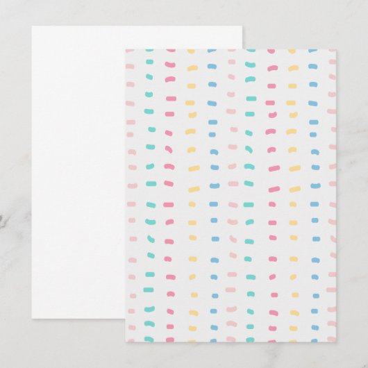 Invitation Lignes motifs (Devant / Derrière)