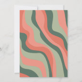 Invitation Lignes organiques Tangerine d'olive fête de gradua (Dos)