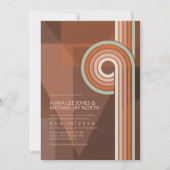 Invitation Lignes raffinées Mariage géométrique Terra Cotta I (Devant)