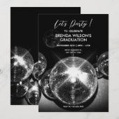 Invitation Ligs de balle disco Graduation (Devant / Derrière)