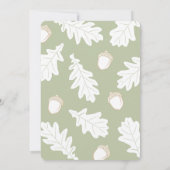 Invitation Lil Acorn - croquis de branche et lettres (Dos)