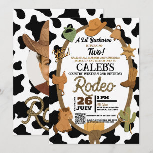 Invitation Lil' Buckaroo Anniversaire de Rodéo Country Wester