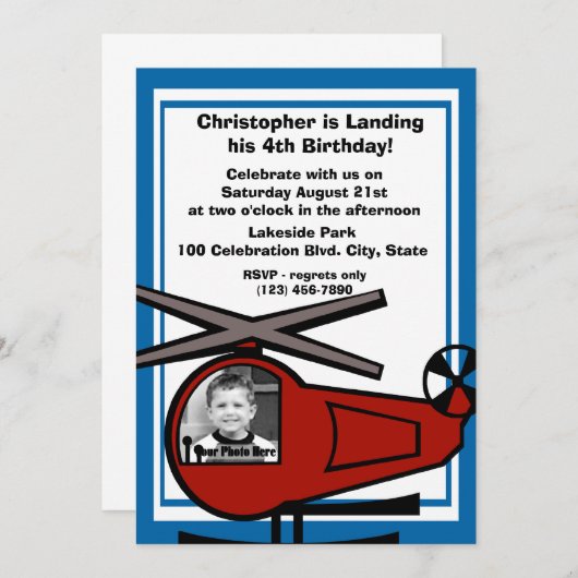 Invitation Lil' Chopper (Devant / Derrière)