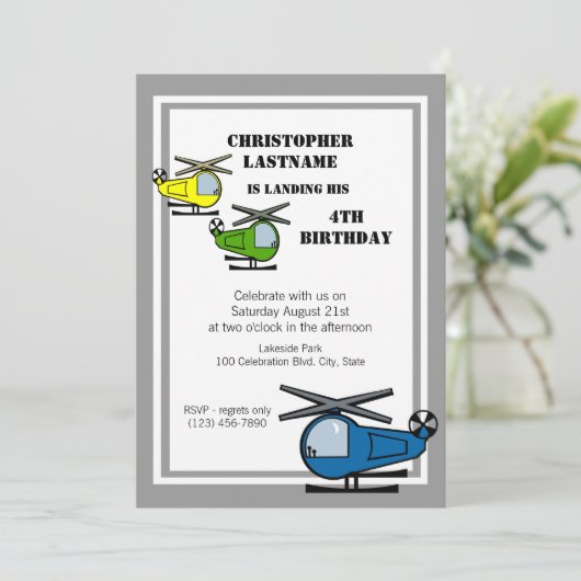 Invitation Lil' Chopper Grey (Debout devant)