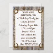 Invitation Lil' Cowboy et Teddy Bear Première fête d'annivers (Dos)