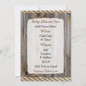 Invitation Lil' Cowboy Pays et Baby shower de l'Ouest (Dos)