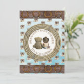 Invitation Lil' Cowboy Pays et Baby shower de l'Ouest (Debout devant)