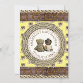Invitation Lil' Cowboy Rustic Country et Western Baby shower (Devant)