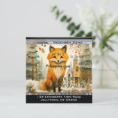 Invitation Lil Fox assis à la fête de Noël de neige (Debout devant)