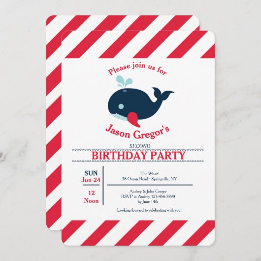 Invitation Li'l injectent l'invitation (Devant / Derrière)