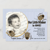 Invitation Lil Stinker 1er anniversaire (Devant / Derrière)