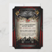 Invitation Lil Voodoo Doll Skeleton Halloween Party (Dos)