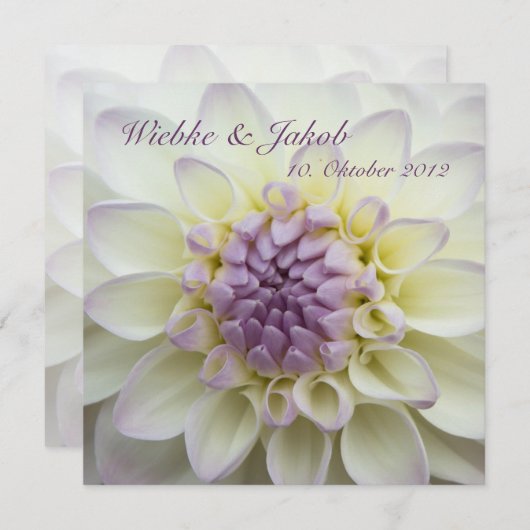 Invitation Lila Dahlie (Devant / Derrière)