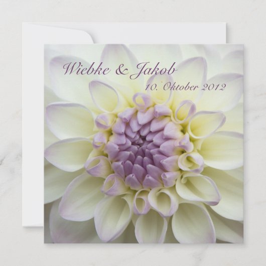 Invitation Lila Dahlie (Devant)