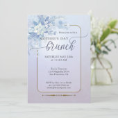 Invitation Lilac Aquarelle Floral Mothers Day Brunch (Debout devant)