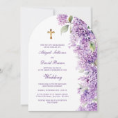 Invitation Lilac Arch Religious Wedding (Devant)