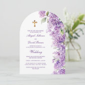 Invitation Lilac Arch Religious Wedding (Debout devant)