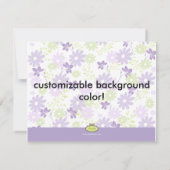 Invitation Lilac ~ baby shower de jardin (Dos)