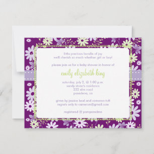 Invitation Lilac ~ baby shower de jardin