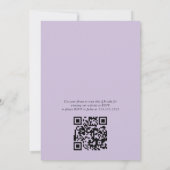 Invitation Lilac Ballons et fleurs QR Anniversaire (Dos)