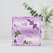 Invitation Lilac Blossom, Bows & Diamonds 90e anniversaire (Debout devant)