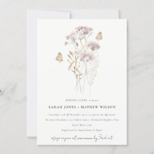 Invitation Lilac Boho Fleur sauvage Fern Foliage Matin après