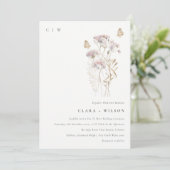 Invitation Lilac Boho Fleur sauvage Fern Mariage botanique (Debout devant)