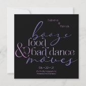 Invitation Lilac Booze nourriture Mauvaise danse déménage Enr (Devant)