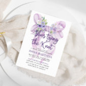 Invitation Lilac Bow She's Tying the Knot Fête des mariées