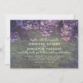 Invitation Lilac Branches en fleurs Mariage en bois rustique (Devant)