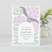 Invitation Lilac Breeze Floral Modern Spring Wedding (Debout devant)